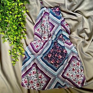 Xhilaration Size XXL Womens Floral Peint Purple Dress Summer